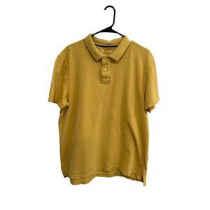 Sun + Stone NWT Mens SS Core Polo Shirt Honey Ochre Size XL